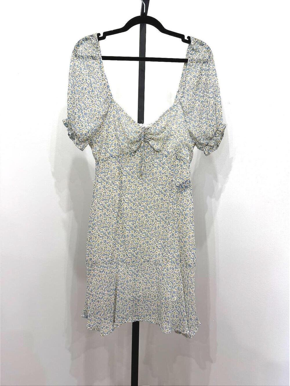 Louna Floral Puff Sleeve Mini Dress Size XS